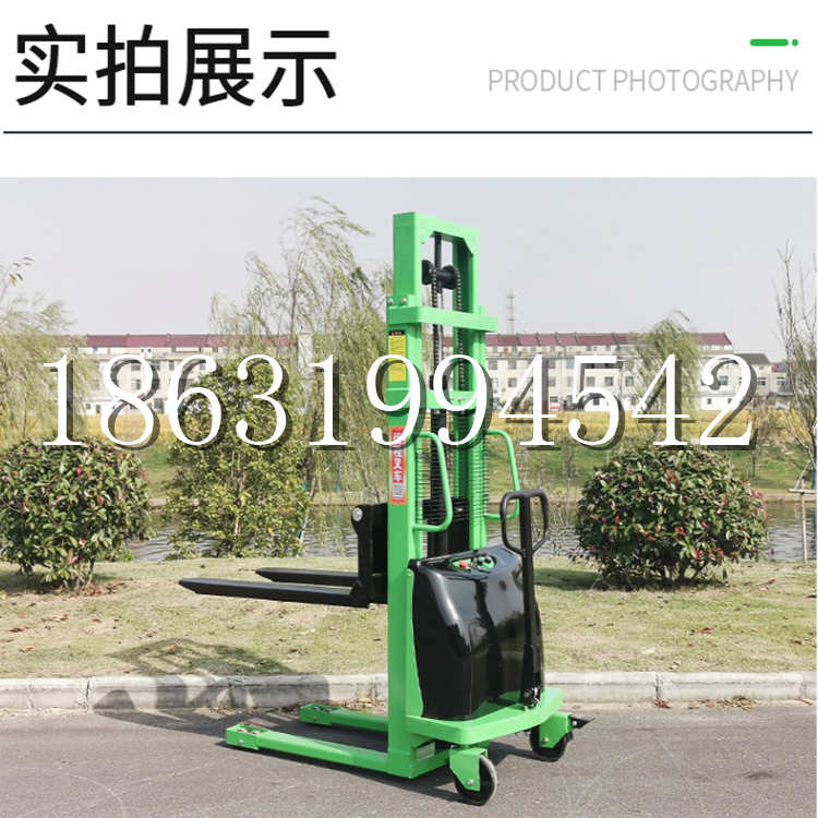 色达县电动叉车堆高车液压铲车电瓶1吨2吨站驾步行式小型全自动叉车